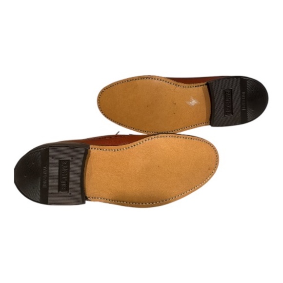 American Gentleman Brown Leather Oxford Wingtip Shoes Size 9 - Vintage Like New - Picture 6 of 6